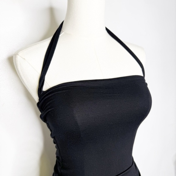 Re Ona Halterneck Dress in Black Bodycon Size XS NWT Revolve - Picture 4 of 7